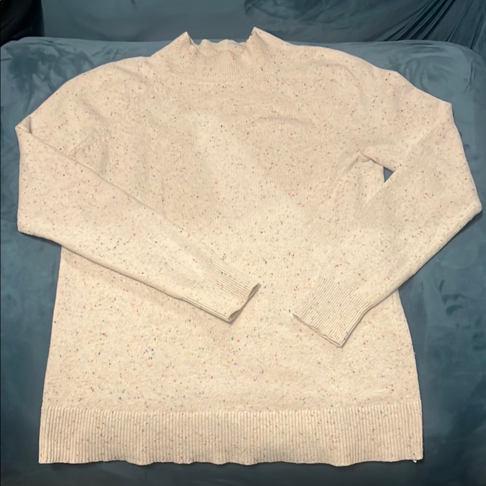 LOFT Cream Confetti Sweater